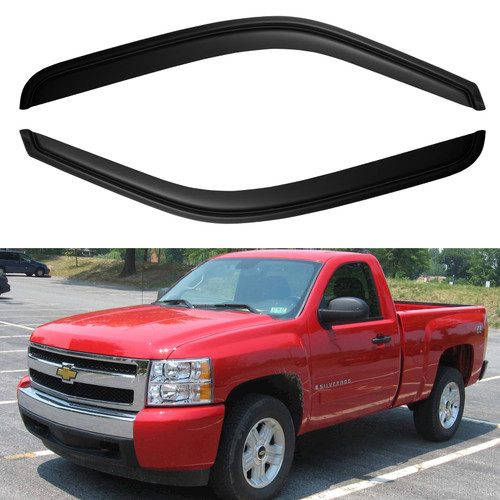 Window Visors Rain Guards for 1999-2007 Chevy Silverado/GMC Sierra 1500, Window Wind Deflectors Vent Shades for 99-06 Silverado/Sierra 2500, 01-07 Silverado/Sierra 3500 Standard Cab