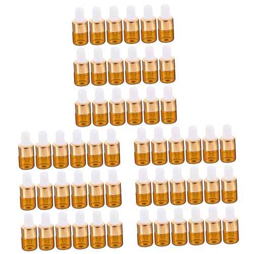 ULTECHNOVO 75 Pcs Small Essential Oil Bottle Mini Lotion Pipette Lotion Liquid Makeup Mini Perfumes Liquid Containers Pipettes Dropper Dispenser Bottle Dropper Bottle Travel Glass Hair Oil