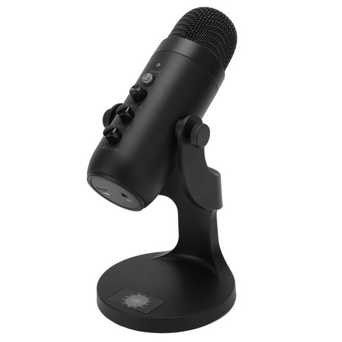 Condenser USB Microphone, Plug Play Recording Microphone, 360 Degree Rotatable Computer Microphone for Laptop PC iOS