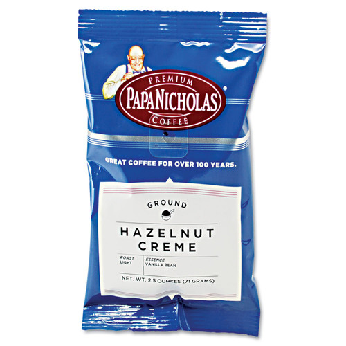 PapaNicholas Coffee 25187 Premium Coffee, Hazelnut Creme, 18/Carton