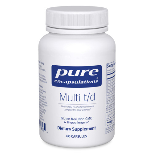Pure Encapsulations Multi T/D | Multivitamin and Mineral Supplement to Support Cardiovascular Health* | 60 Capsules