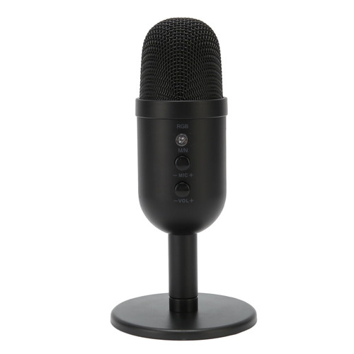 Rotatable USB Microphone with DSP Sound Processing System, 360 Degrees Condenser Mic, Standalone Mic for PS5 PC, Streamers and Gamers