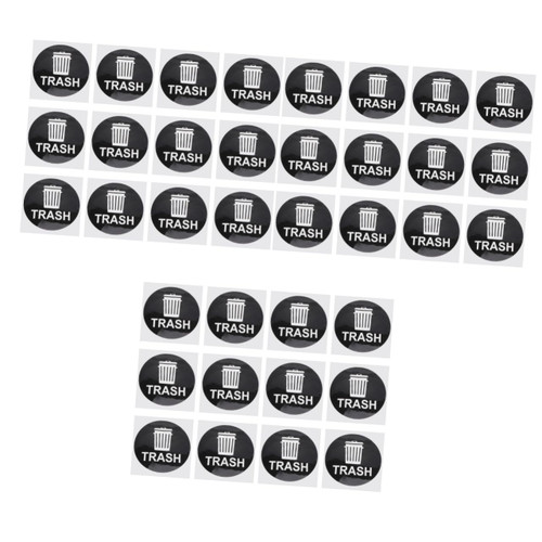 Cabilock 36 PCS Work Stickers Indoor Trash can Recyclable Stickers Trash bin Sign Recycle Logo Sign Trash can Stickers Recycle Sign Recycling Labels Recycling Stickers Bins Letter Compost