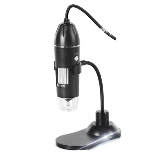 Microscope Accessories Kit Professional 1600X Digital USB Microscopio with OTG LED Light Magnifier with Stand Microscope Slides (Color : Type 1)