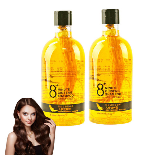 8 Minute Ginseng Shampoo,Ginseng Extract Root Nourishing Shampoo,Korean Gold Ginseng Hair Lotion,Anti-Hair Loss Shampoo For Stronger,Restore Smooth Soft Hair