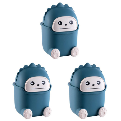 NUOBESTY 3pcs Garbage can Swing Trash bin Kitchen dustbin Swing Trash can Waste Basket Rubbish bin Trash Recycling containers Tiny Trash Bucket car bin Rocker Plastic Office Storage Tank