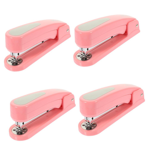 STOBOK 4pcs Stapler Portable Stapling Machine Book Stapling Tool Book Binding Tool Multitools Stipling Tool Tabletop Staples School Stationery Rotating Spring Iron Arm Swing Office Metal