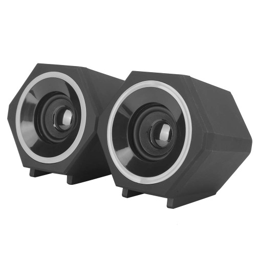 Heayzoki USB Powered Desktop Speakers, Computer PC Speakers Laptop Desktop Small Audio Speaker USB Wired Subwoofer V138