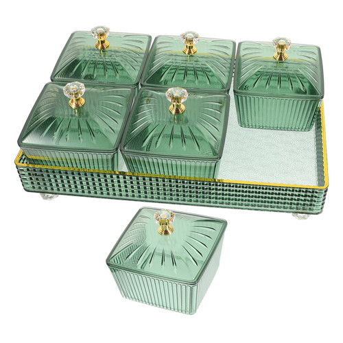 FUNOMOCYA 1 set Snack Compartment Platter snack tray dry fruit container Buffet Servers decorative trays divided snack plate divided serving platter dried fruit tray food plate Snacks