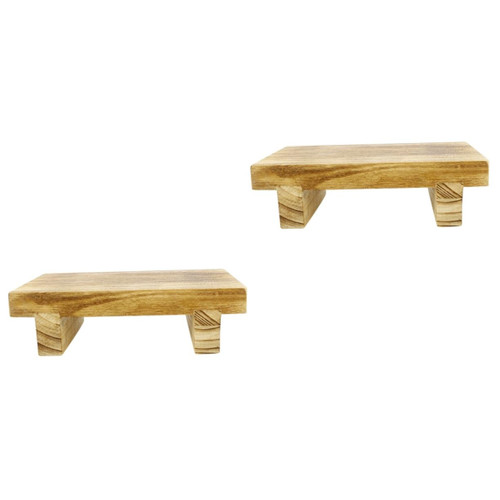 Abaodam 2pcs Bedside Step Stool Office Foot Rest Kids Kitchen Step Stool Bedside Footstool Shaving Foot Wood Foot Stool Foot Stool Under Desk Kid Stool Wooden Footstool Child Simple