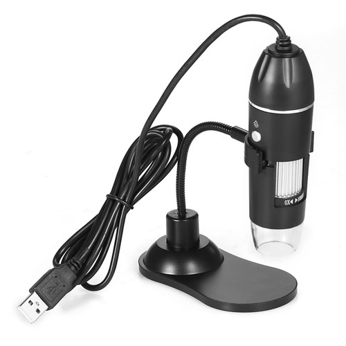 Microscope Accessories Kit Digital Zoom Microscope USB Handheld & Desktop Magnifier 0.3MP Camera 8-LED Light Microscope Slides