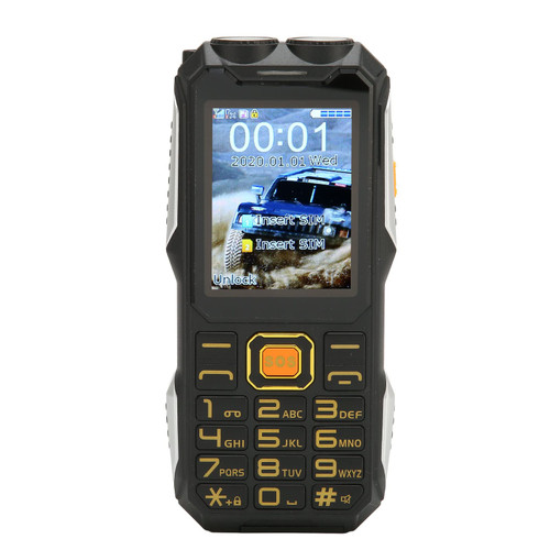 ASHATA Cell Phone for Seniors, 2G Unlocked Big Button Senior Cell Phone Dual SIM Cell Phone, 16800mAh Battery Retro Phone, Gifts for Seniors Elderly (Black)