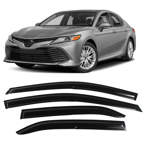 ZDKK 4PCS Window Visors Deflectors Vent Guards Sun Wind Rain Shield for 2018-2023 Camry Car Window Visors