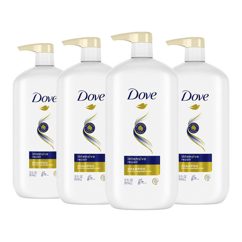 Dove Nutritive Solutions Shampoo for Damaged Hair with Pump Intensive Repair Dry Hair Shampoo Formula with Keratin Actives 31 oz, Pack of 4 Dove Nutritive Solutions Shampoo for Damaged Hair with Pump Intensive Repair Dry Hair Shampoo Formula with Keratin Actives 31 oz, Pack of 4