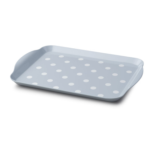 Zeal G201B Melamine Dotty Serving Design Tray (30x21cm) Duck Egg Blue