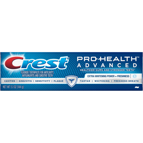 Crest Pro-Health Advanced Extra Whitening Power + Freshness Toothpaste, 5.1 ounces (Pack of 3)