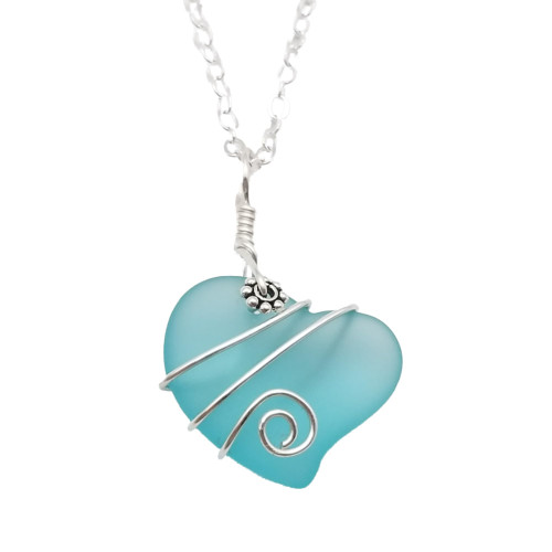 Yinahawaii Handmade Sea Glass Necklace, Hawaiian Jewelry for Women, Wire Heart Necklace Aquamarine Necklace, Sea Glass Jewelry Beach Jewelry For Women, Birthday Gift For Mom (March Birthstone Jewelry) Yinahawaii Handmade Sea Glass Necklace, Hawaiian Jewelry for Women, Wire Heart Necklace Aquamarine Necklace, Sea Glass Jewelry Beach Jewelry For Women, Birthday Gift For Mom (March Birthstone Jewelry)