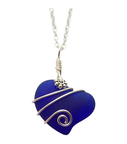 Yinahawaii Handmade Sea Glass Necklace, Hawaiian Jewelry For Women, Wire Heart Necklace Cobalt Blue Necklace, Beach Jewelry Sea Glass Jewelry Birthday Gift For Women (September Birthstone Jewelry) Yinahawaii Handmade Sea Glass Necklace, Hawaiian Jewelry For Women, Wire Heart Necklace Cobalt Blue Necklace, Beach Jewelry Sea Glass Jewelry Birthday Gift For Women (September Birthstone Jewelry)