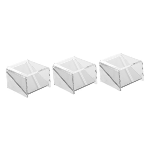 DOITOOL 3pcs Acrylic Display Stand Desktop Display Stand Stands for Display Riser Shelf Showcase Acrylic Showcase Stand Desk Top Shelf Stand Acrylic Holder Watch X6