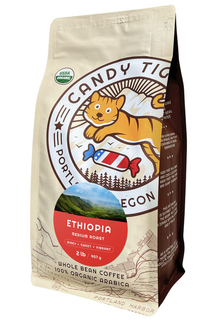 Ethiopia Yirgacheffe - USDA Organic - Whole Bean Coffee - Medium Roast - 100% Arabica Beans - Fair Trade - Shade-grown -2lb Ethiopia Yirgacheffe - USDA Organic - Whole Bean Coffee - Medium Roast - 100% Arabica Beans - Fair Trade - Shade-grown -2lb