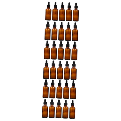 FRCOLOR 30 Pcs Glass Bottle Travel Dropper Bottle Essential Oil Droppers Bottles Eye Dropper Bottles Dropper Vial Cosmetic Liquid Bottles Glass Essence Liquid Bottles Sample Pure Dew
