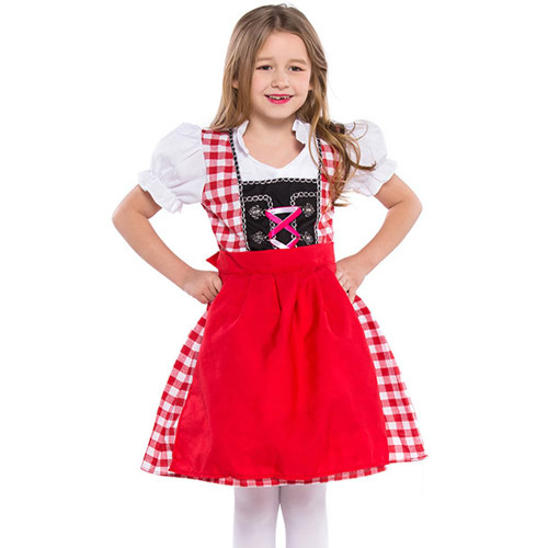 Kids German Oktoberfest Costume for Girls Dirndl Dresses with Apron Traditional Bavarian Geometric Ruffle Plaid Maid Dress Up Cosplay Carnival Halloween Beer Festival Outfits Red Gingham 8-10 Years Kids German Oktoberfest Costume for Girls Dirndl Dresses with Apron Traditional Bavarian Geometric Ruffle Plaid Maid Dress Up Cosplay Carnival Halloween Beer Festival Outfits Red Gingham 8-10 Years