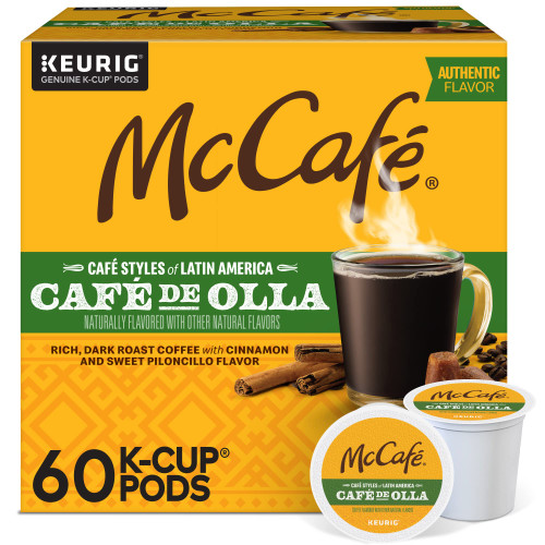 McCafe Cafe Styles of Latin America Cafe de Olla, Keurig Single Serve K-Cup Coffee Pods, 60 Count (6 Packs of 10)