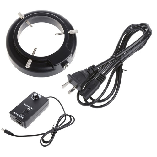 USEEV Microscope Adapter 56 LED Adjustable Ring Light Illuminator Lamp for Zoom Microscope Microscope Accessories