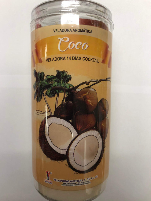 Coconut 14 Day Prepared Scented Candle in Glass (Coco)