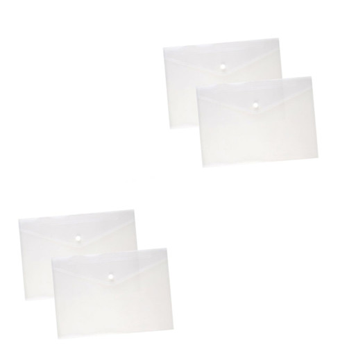 NUOBESTY Folders pcs Material Envelope Policy Envelop Folder Button a4 Document Folder Folder pp Clear Document Folder a4 Storage Bags File Holder folders Pencil case Folder