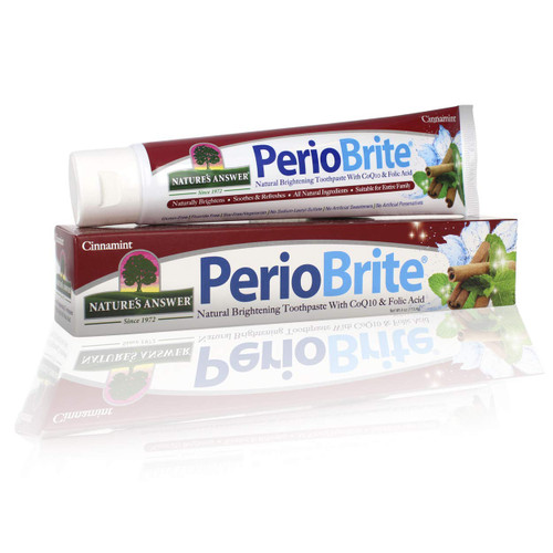 Natures Answer Periobrite Toothpaste - Cinnamon - Whitens and Brightens - Great for Sensitive Teeth - 4 oz (Pack of 4)