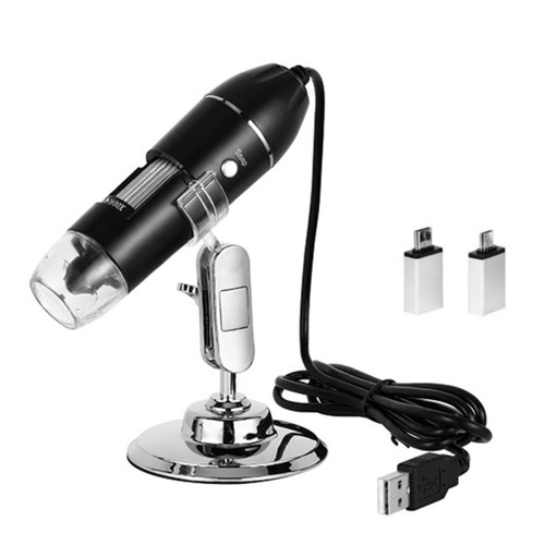 Microscope Adapter 1600X Digital Microscope 3 in 1 USB Electronic Microscope Microscope Accessories (Color : 3 in 1 USB, Size : 1600X)