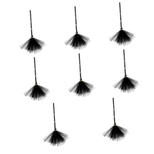 Abaodam 8 Pcs Halloween Broom Child Witch Broom Witch Broom for Halloween Wizard Flying Broom Broomfor Halloween Dress up Miracle Broom Kids Broom Prop Clothing Polyester Performance Props