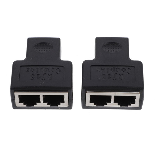 SOLUSTRE 10 pcs Network tee Splitter 1 to 2 Port Ethernet Connectors 1 to 2 Splitter Socket Network Connector Network Adapter 3u Gold-Plated ethernet Sub-line