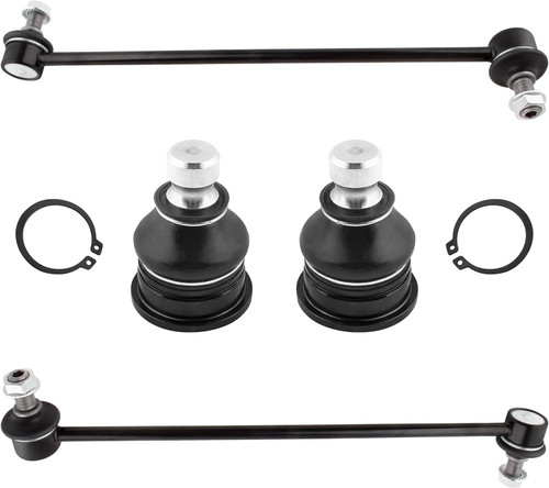 WEDOAUTO 2Pcs Front Lower Ball Joints + 2Pcs Stabilizer Sway Bar End Links Fit For Hyundai Santa Fe 2007-2012, For Kia Sorento 2011-2013 Replace# K90375 K750204 K750205