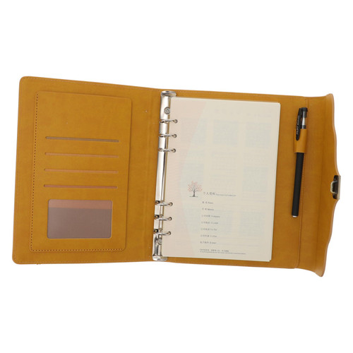 NOLLAM notebook Notebook Hardcover Journal File Folder Note Pad Hardcover Spiral Notebook Hardcover Travel Diary Book Leather Passcode Notebook Imitation notepad