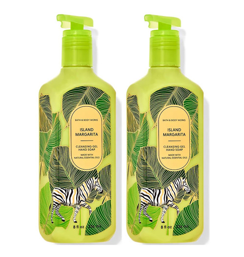 Bath & Body Works Island Margarita Hand Soap, Cleansing Gel, 8 Fl Oz (Pack of 2) (Island Margarita)