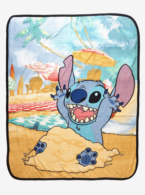 Disney Lilo & Stitch Beach Day Throw Blanket Disney Lilo & Stitch Beach Day Throw Blanket