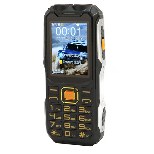 Yoidesu Multifunctional 2G Unlocked Phone with Big Button, Dual SIM and 16800mAh Battery for Seniors (Black)
