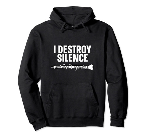 Oboe Instrument I Destroy Silence Pullover Hoodie