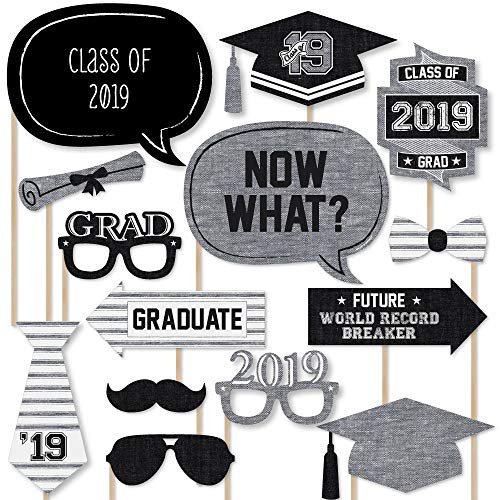 Big Dot of Happiness All Star Grad - 2019 Graduation Photo Booth Props Kit - 20 Count