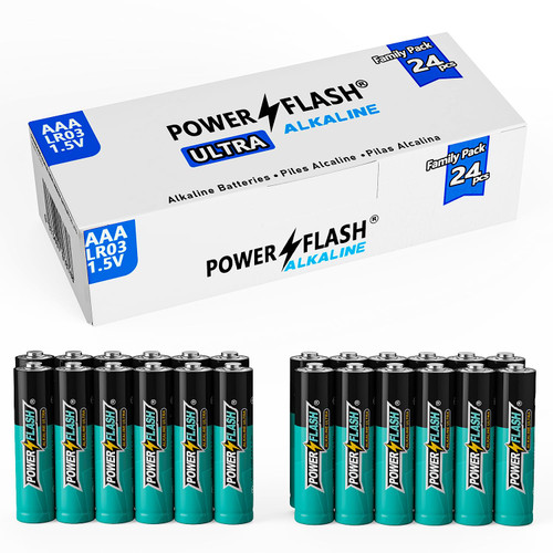 POWER FLASH AAA Batteries 12 Pack with Fresh Date-Triple A Long-Lasting Alkaline High-Performance Battery,1.5 Volt,10-Year Shelf Life POWER FLASH AAA Batteries 12 Pack with Fresh Date-Triple A Long-Lasting Alkaline High-Performance Battery,1.5 Volt,10-Year Shelf Life