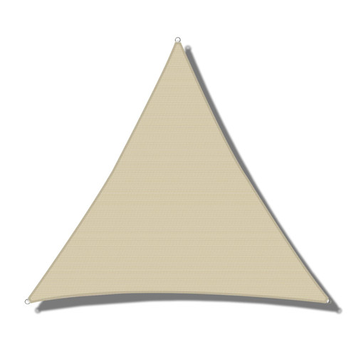 Windscreen4less 20' x 20' x 20' Sun Shade Sail Triangle Outdoor Canopy Cover UV Block for Backyard Porch Pergola Deck Garden Patio (Beige)