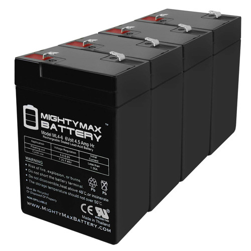 6V 4.5AH Battery Replacement for Carpenter Watchman 713526-4 Pack