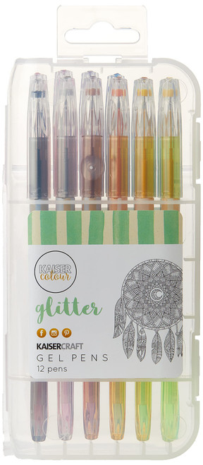 Artemio Kaisercraft Gel Pen Set-Glitter-12, Multi-Colour, 8.5 x 17 x 3 cm Artemio Kaisercraft Gel Pen Set-Glitter-12, Multi-Colour, 8.5 x 17 x 3 cm