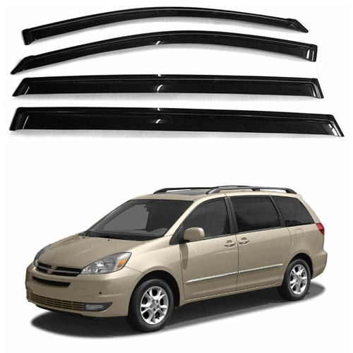 LABLT Side Window Vent Visor Rain Deflector Guard Replacement for Toyota Sienna 2004 2005 2006 2007 2008 2009