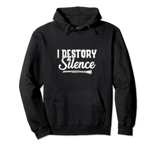 Oboe I Destroy Silence Oboe Basoonist Marching Band Pullover Hoodie