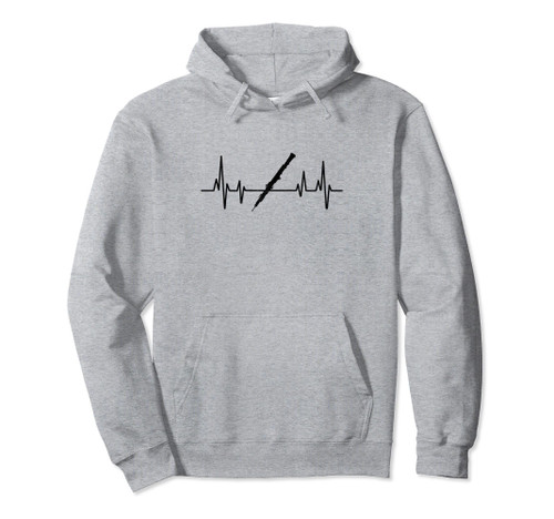Oboe Player ECG Heartbeat Marching Band Instrument Bassoon Pullover Hoodie Oboe Player ECG Heartbeat Marching Band Instrument Bassoon Pullover Hoodie