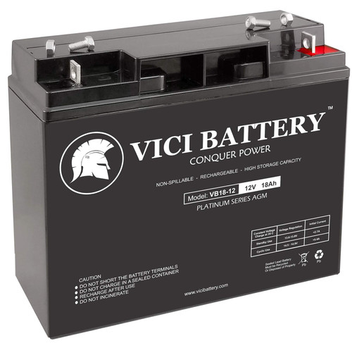 VICI Battery VB18-12 - 12V 18AH Replacement for Enduring CB17-12 CB-17-12 12V 18Ah Sealed Lead Acid Battery