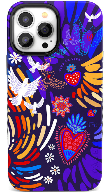 Casely iPhone 14 Pro Case | Compatible with MagSafe | Viva La Vida | Frida Kahlo Collage Case